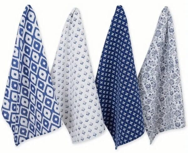 Blue Pattern Dish Towel - Image 2