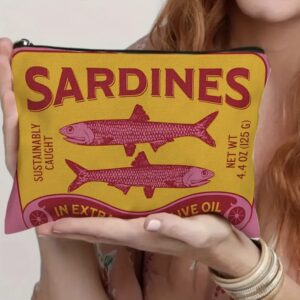 Sardines Pink Zip Bag