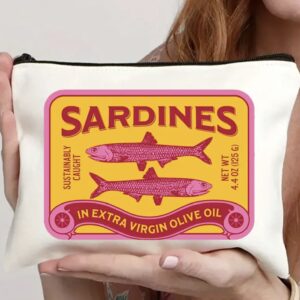 Sardines White Zip Bag