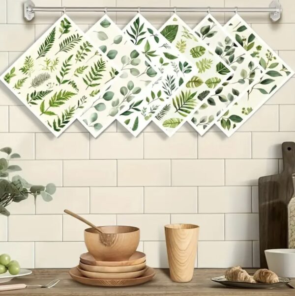 Green Patterned Swedish Dish Cloth