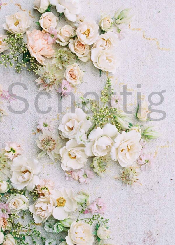 Light Flowers Tea Towel